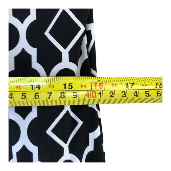 INC International Concept M Medallion Shift dress 3/4 sleeve Stretch Career Sz M - Picture 7 of 12